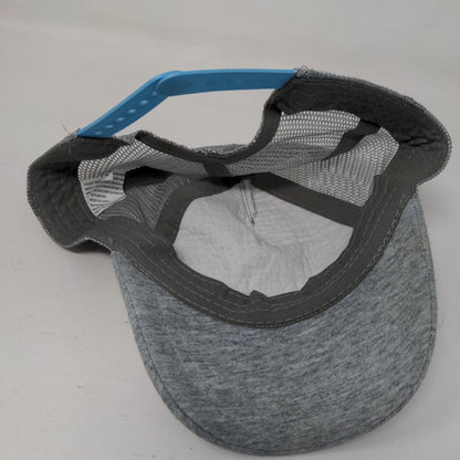 Dinosaur Snapback Trucker Hat Gray One Size Adjustable Mesh Back Animal Print