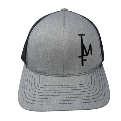 Richardson Snapback Mesh Back Trucker Hat Gray One Size Embroidered Letters