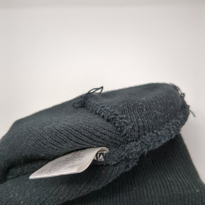 Barts Electric Knit Beanie Hat Black One Size Solid Embroidered Otto