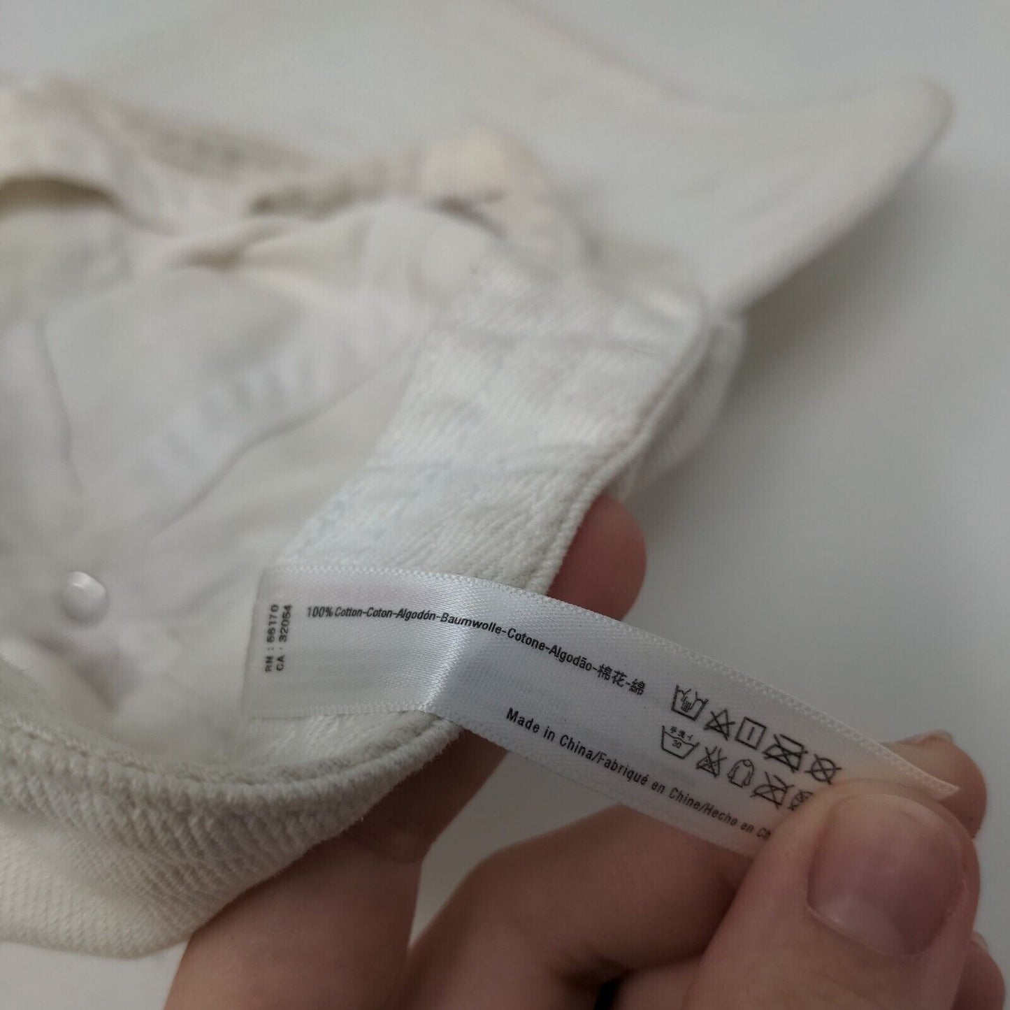 Unbranded Slideback Hat Cream One Size Adjustable 6 Panel Solid Blank