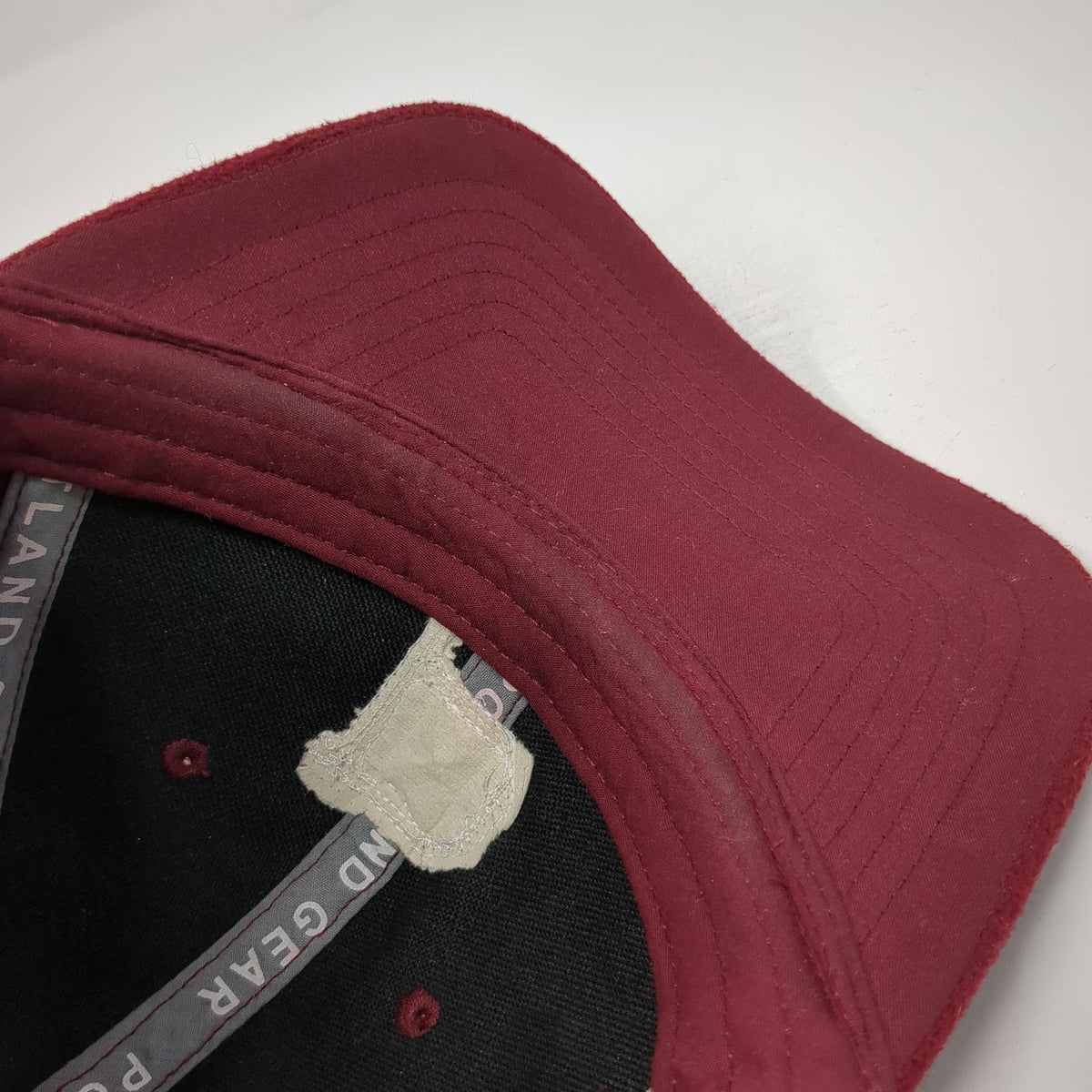Portland Gear Baseball Cap Red One Size Leather Slideback Wool Blend Hat