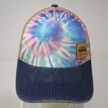 Legacy Trucker Hat Blue Beige Tie-Dye Hilton Head One Size Mesh Back Patch Hat