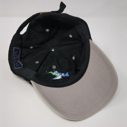 Aqua Irrigation Slideback Hat Black OSFA Embroidered Colorblock Unique