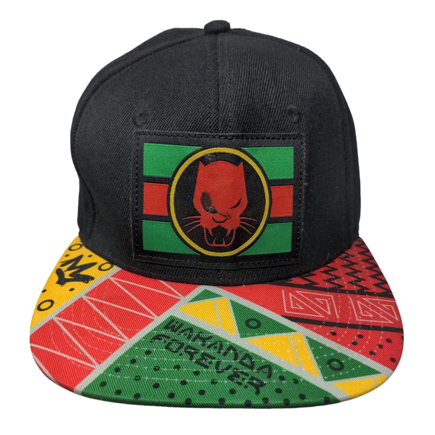 Black Panther Wakanda Forever Snapback Hat Multicolor OSFM Marvel