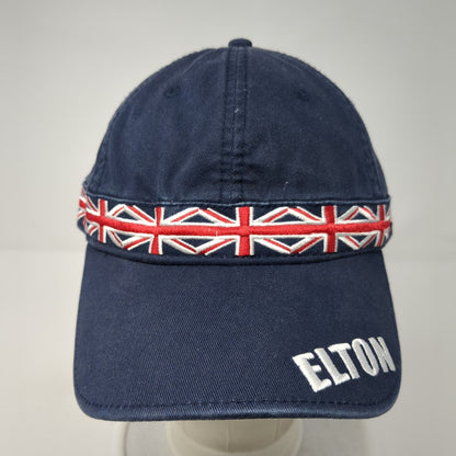 Elton John Strapback Hat Blue OSFA Union Jack British Flag Spell Out Cotton