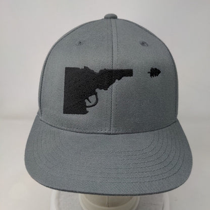 210 Fitted Hat Gray 6 7/8-7 1/4 Gray Embroidered 6 Panel Vent Holes
