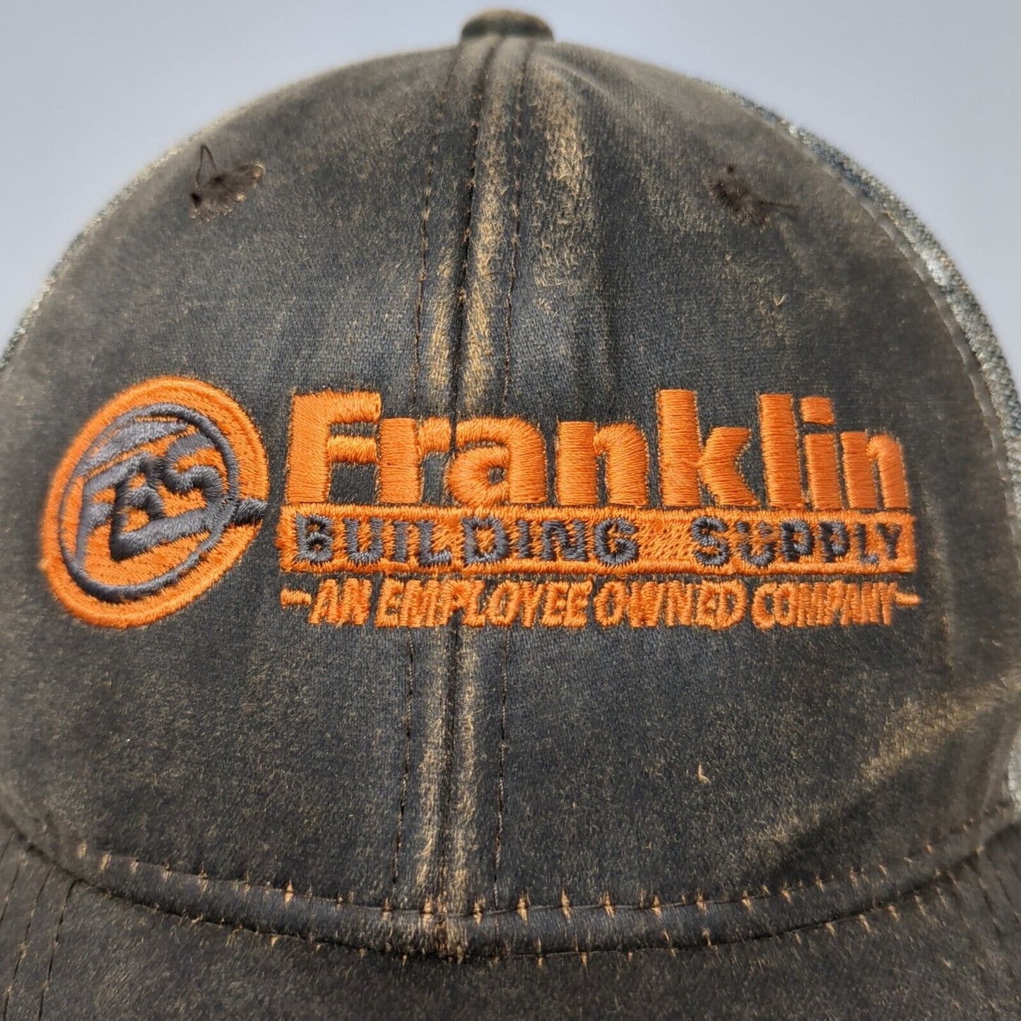Franklin Building Supply Strapback Trucker Hat Camo One Size Mesh Back