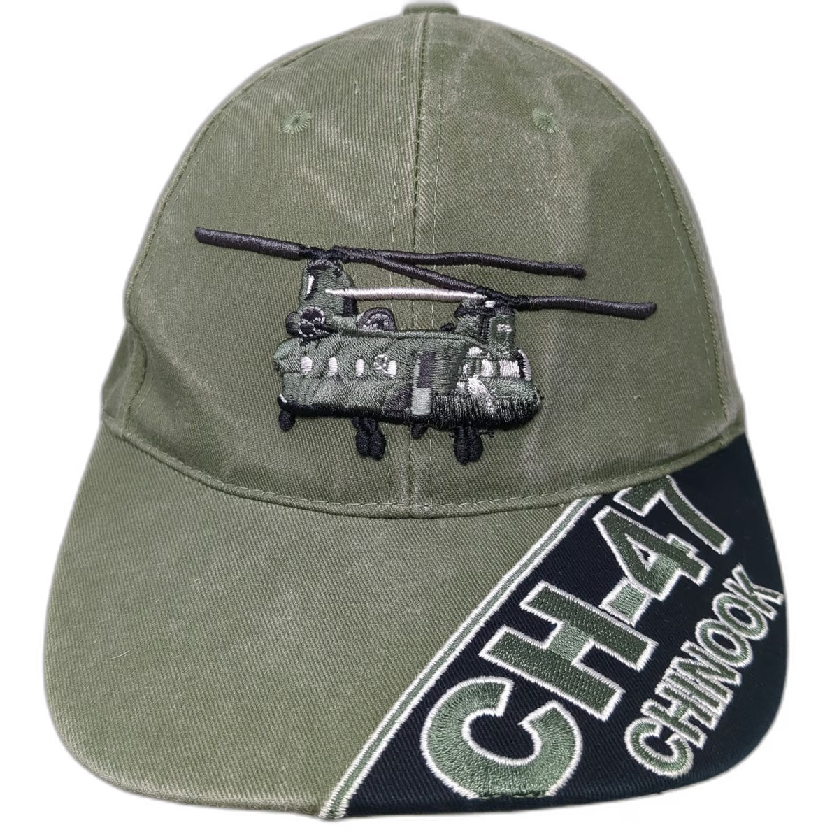 Eagle Crest CH-47 Chinook Helicopter Baseball Cap Green One Size Strapback Hat