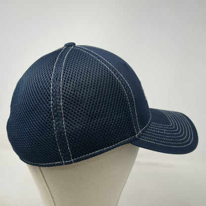 New Era GE Oil & Gas Baseball Cap Blue M Mesh Stretch Fit Contrast Stitch Hat
