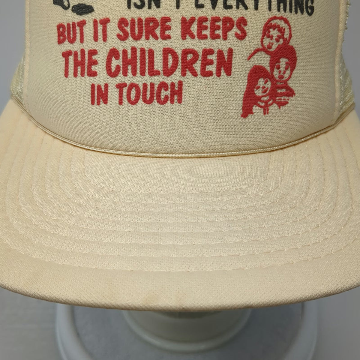 Speedway Trucker Hat Beige One Size Mesh Back Snapback Money Graphic