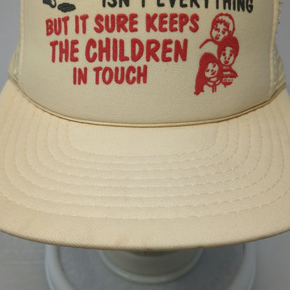 Speedway Trucker Hat Beige One Size Mesh Back Snapback Money Graphic