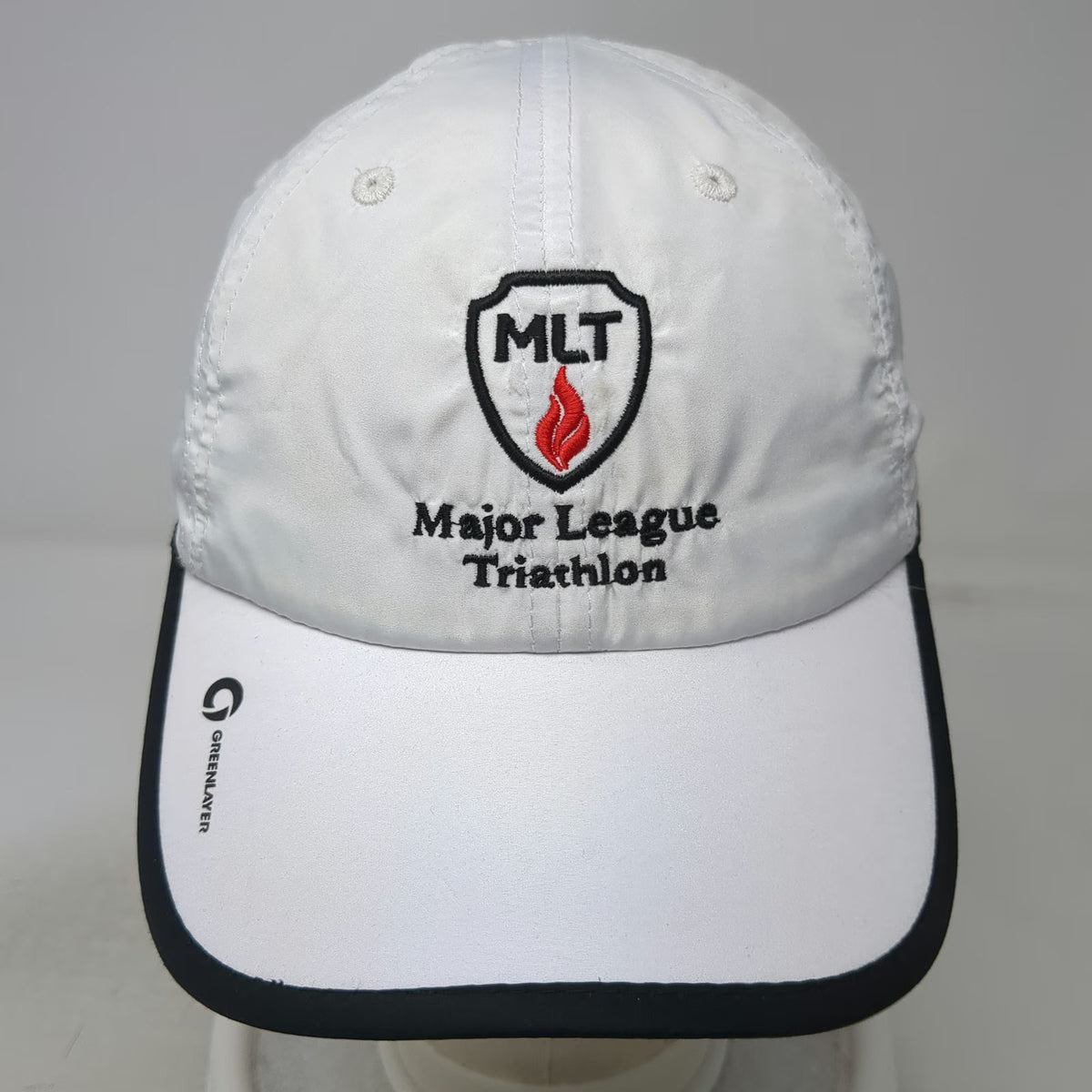 Greenlayer Major League Triathlon Hat White One Size Baseball Cap Strapback MLT