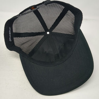 Ditch Witch Trucker Hat Black Orange One Size Mesh Back Snapback Script Logo