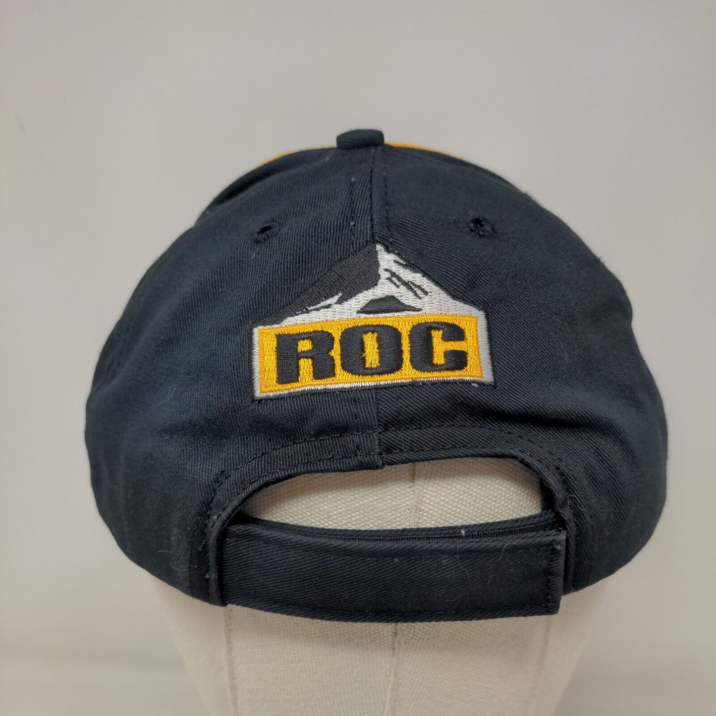 Meyer ROC Men's Strapback Hat Blue Yellow Embroidered Logo Reliable Over Time