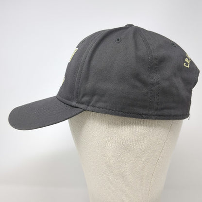 Cap America Snapback Hat Gray One Size C.R. South Ice Hockey Embroidered 6 Panel