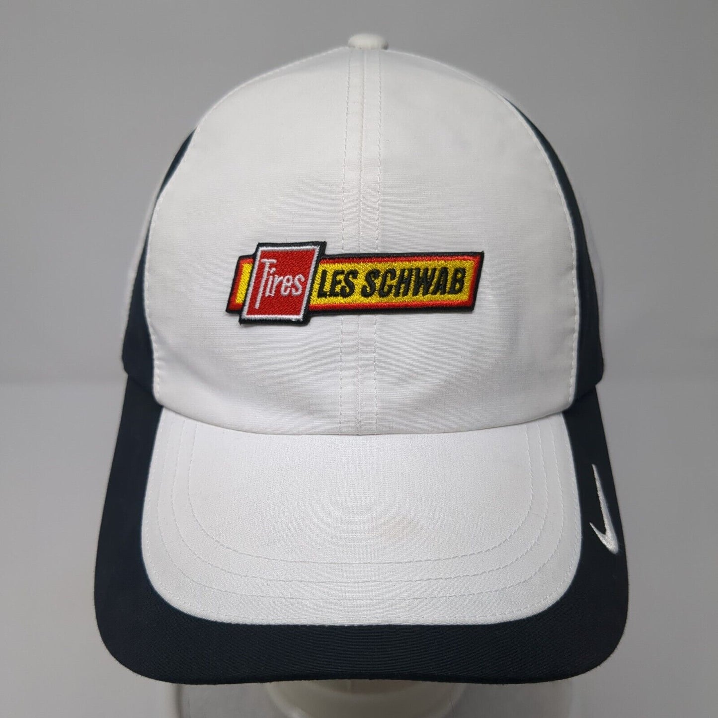 Tires Les Schwab Strapback Hat White One Size Adjustable Heritage86 Nike Dri-Fit