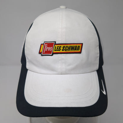 Tires Les Schwab Strapback Hat White One Size Adjustable Heritage86 Nike Dri-Fit