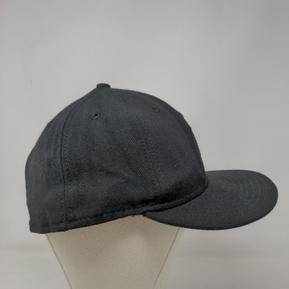 New Era Men's Fitted Hat Black 8 Embroidered Florida Marlins Logo 59Fifty