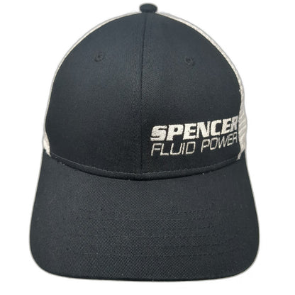 Cap America Baseball Cap Black M Spencer Fluid Power Eaton Mesh Back Stretch Hat