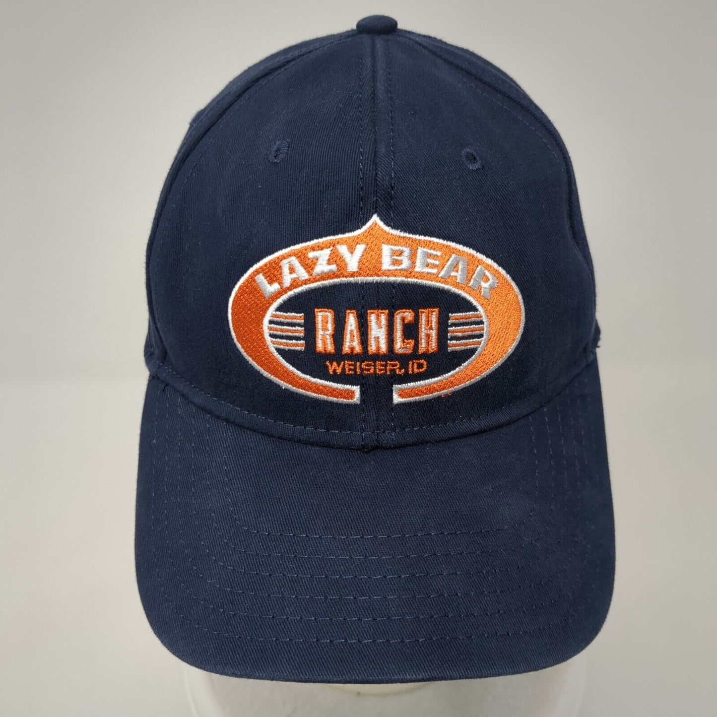 Lazy Bear Ranch Weiser ID Fitted Hat Blue L/XL Embroidered 6 Panel OttoFlex