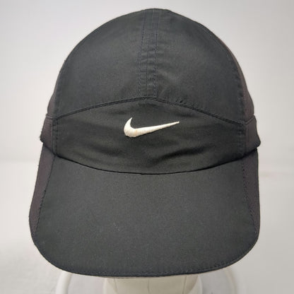 Nike Baseball Cap Black One Size Dri-Fit Mesh Strapback Hat Running Golf Sport