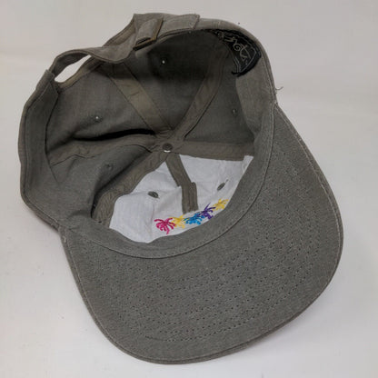 Headshot Men's Slideback Hat Gray Adjustable Embroidered Palm Springs Logo