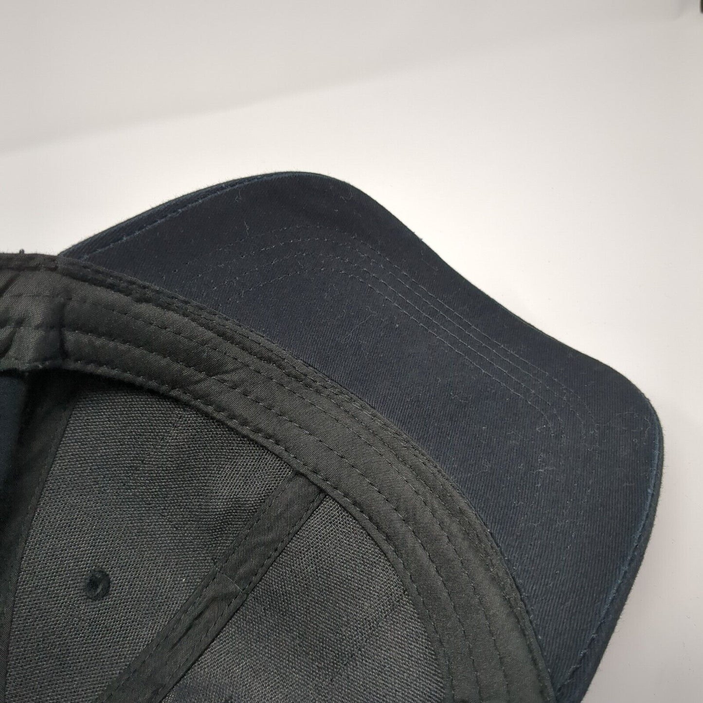 86 Lagoon Strapback Hat Black One Size Adjustable Solid Lucky 7 USA