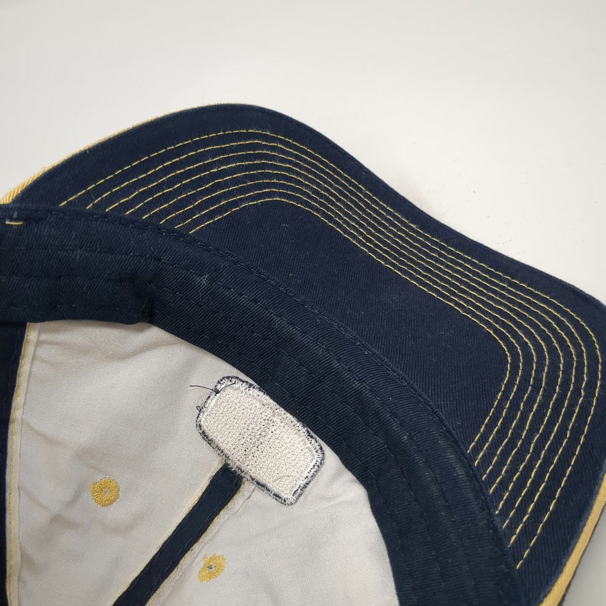 Ahead Baseball Cap Blue Yellow XL Ropes Baseball Hat Contrast Stitching