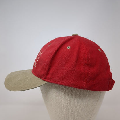 Electrical Wholesale Strapback Hat Red One Size Embroidered Colorblock