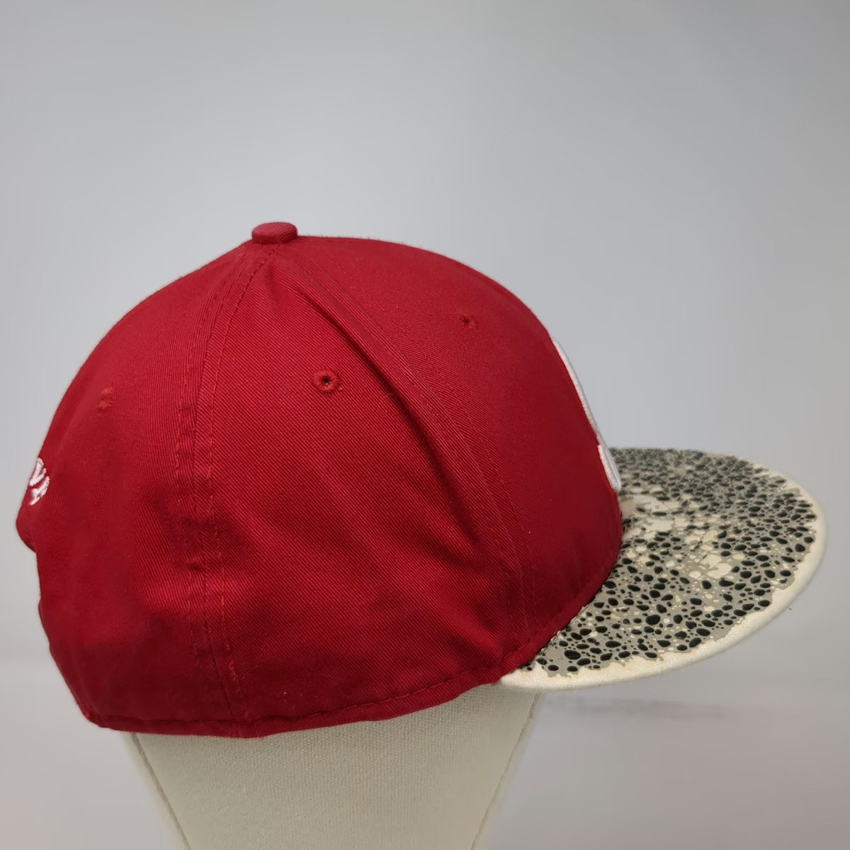 New Era Snapback Hat Red One Size Primitive P Logo Pebble Print Visor 9FIFTY