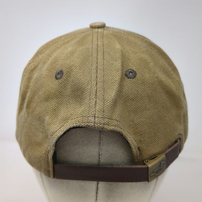 Dixie Decoys Baseball Cap Brown Cotton Canvas Leather Strapback Duck Patch Hat