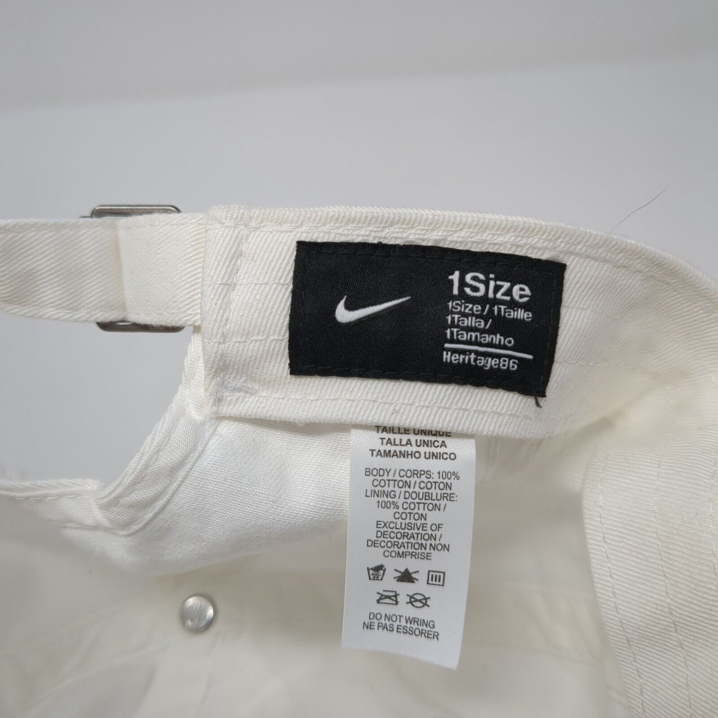 Timberline Lacrosse Slideback Hat White One Size Solid Adjustable Nike