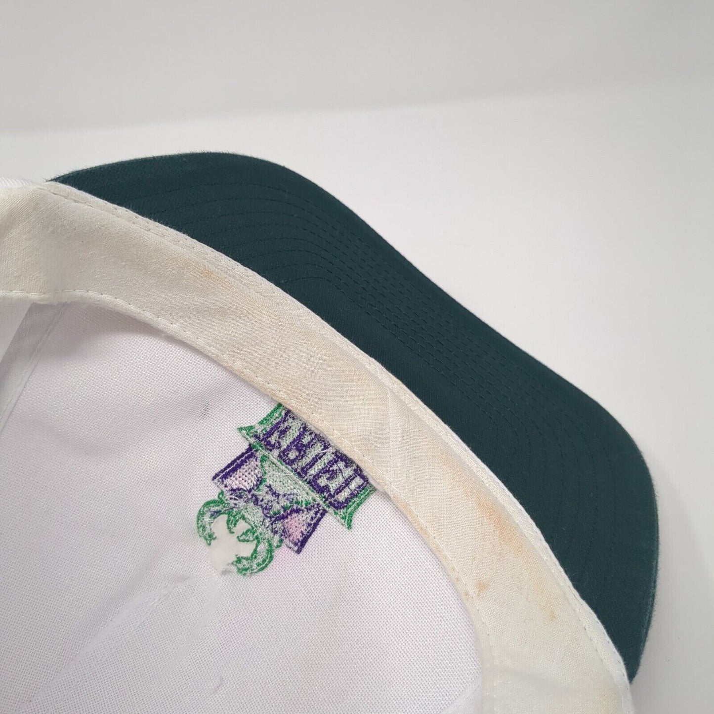 Fried Snapback Hat White One Size Adjustable Embroidered Colorblock HG