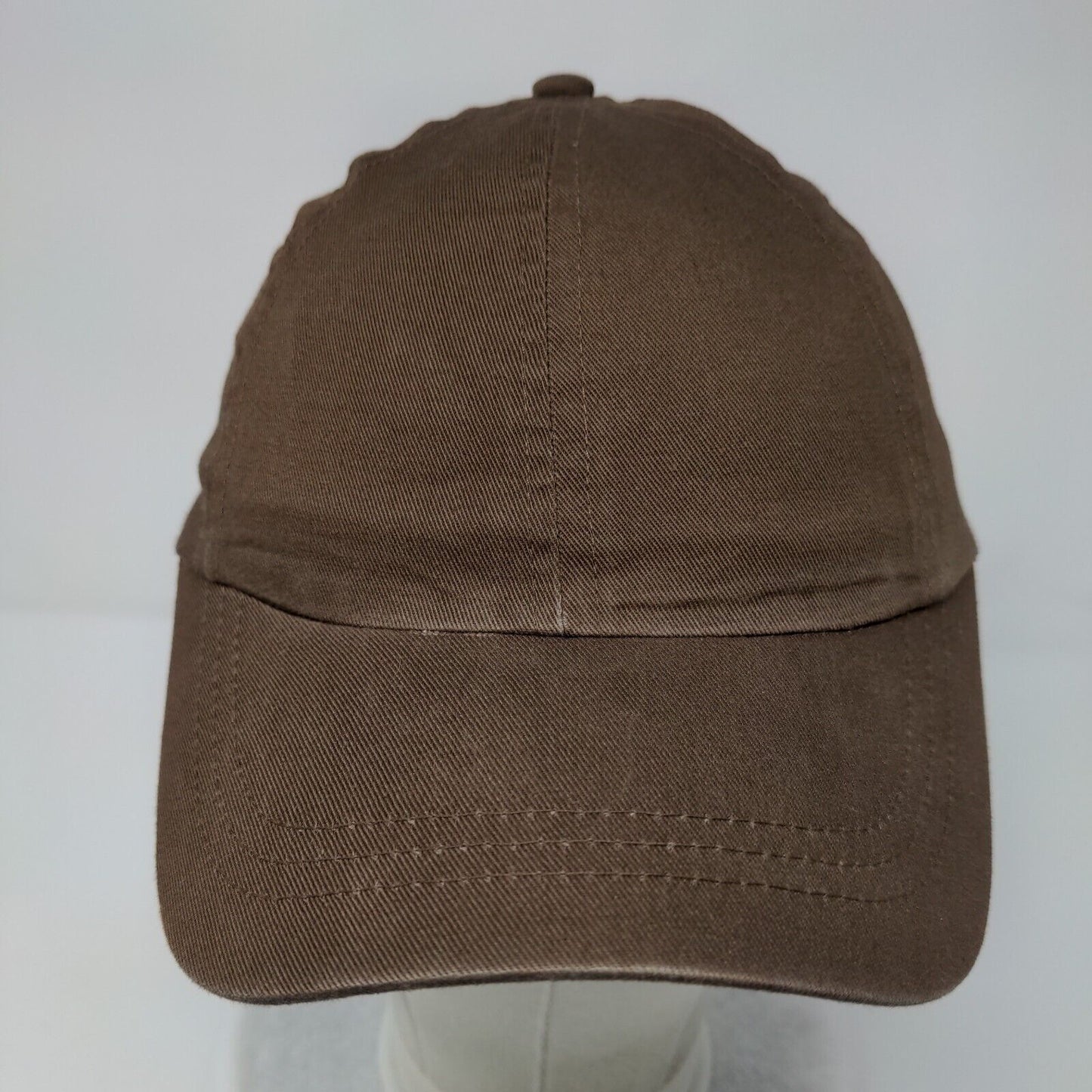 Unbranded Strapback Hat Brown OSFA Adjustable Blank Solid 6 Panel