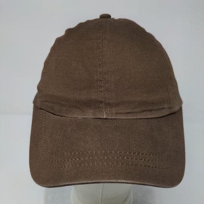 Unbranded Strapback Hat Brown OSFA Adjustable Blank Solid 6 Panel