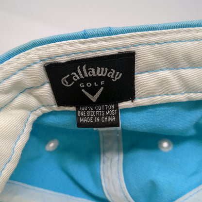 Callaway Golf Baseball Cap Blue White One Size Strapback Embroidered Grommet Hat