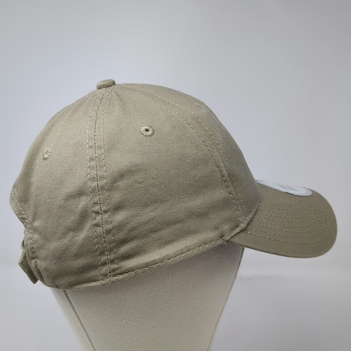 New Era Baseball Cap Beige One Size Adjustable Strapback Blank Plain Hat