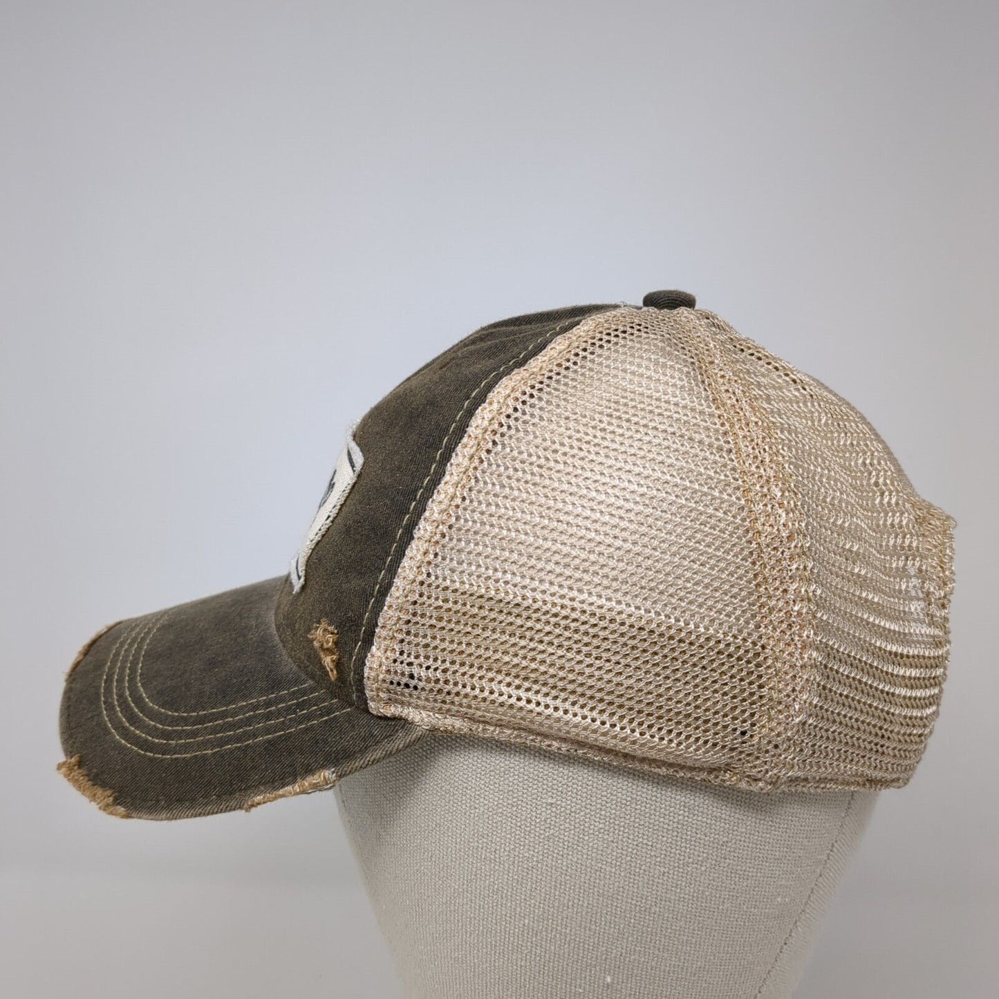 Louise Snapback Trucker Hat Multicolor OS Adjustable Mesh Back Distressed YPO