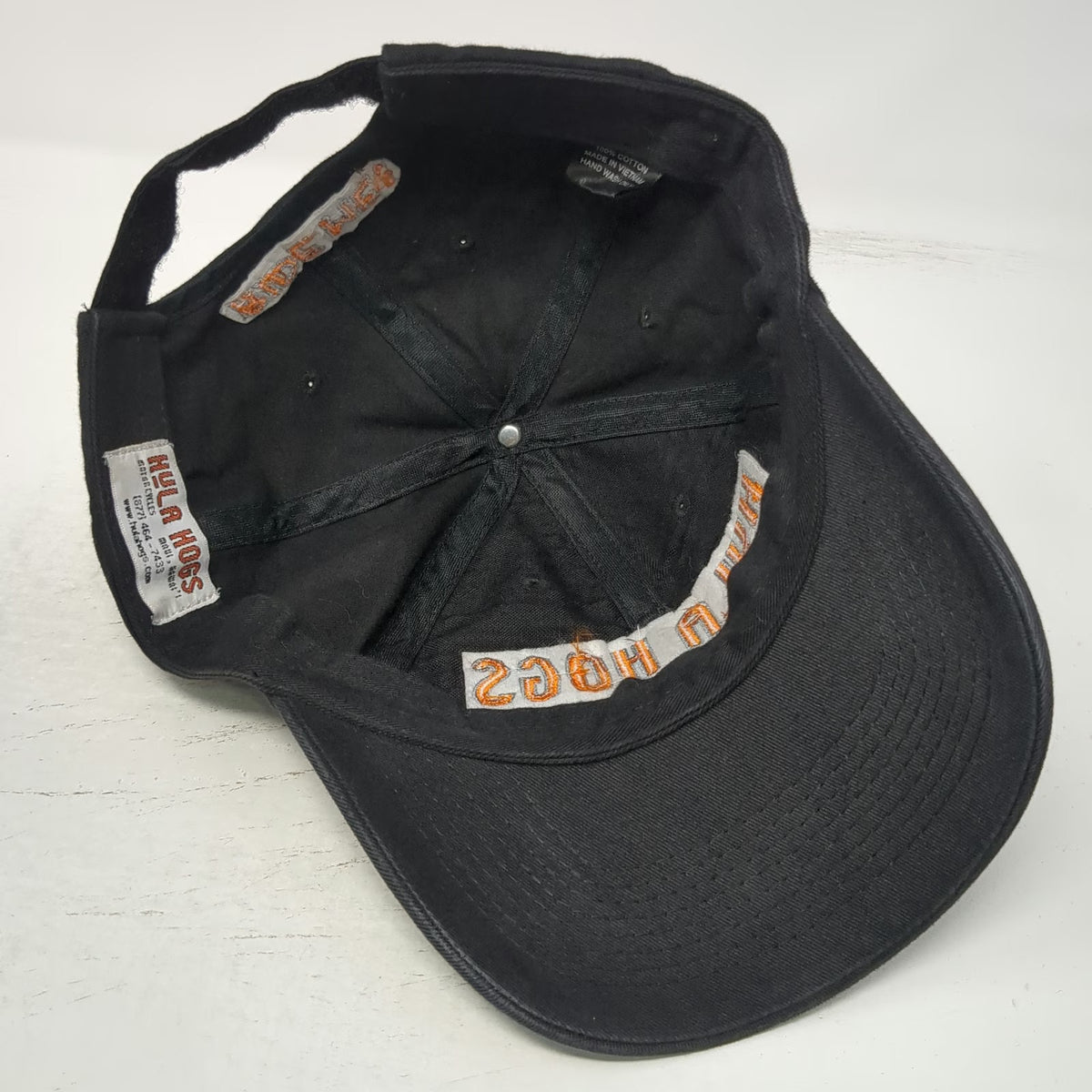 Hula Hogs Baseball Cap Black One Size Maui Hawaii Motorcycles Ride Me Hat