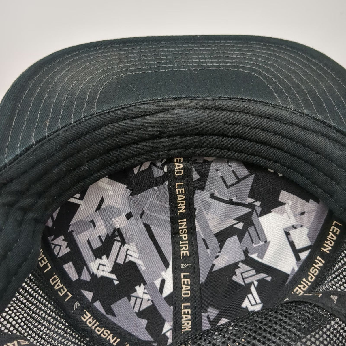 Mission43 Trucker Hat Black One Size Mesh Back Snapback Logo Underbrim Camo