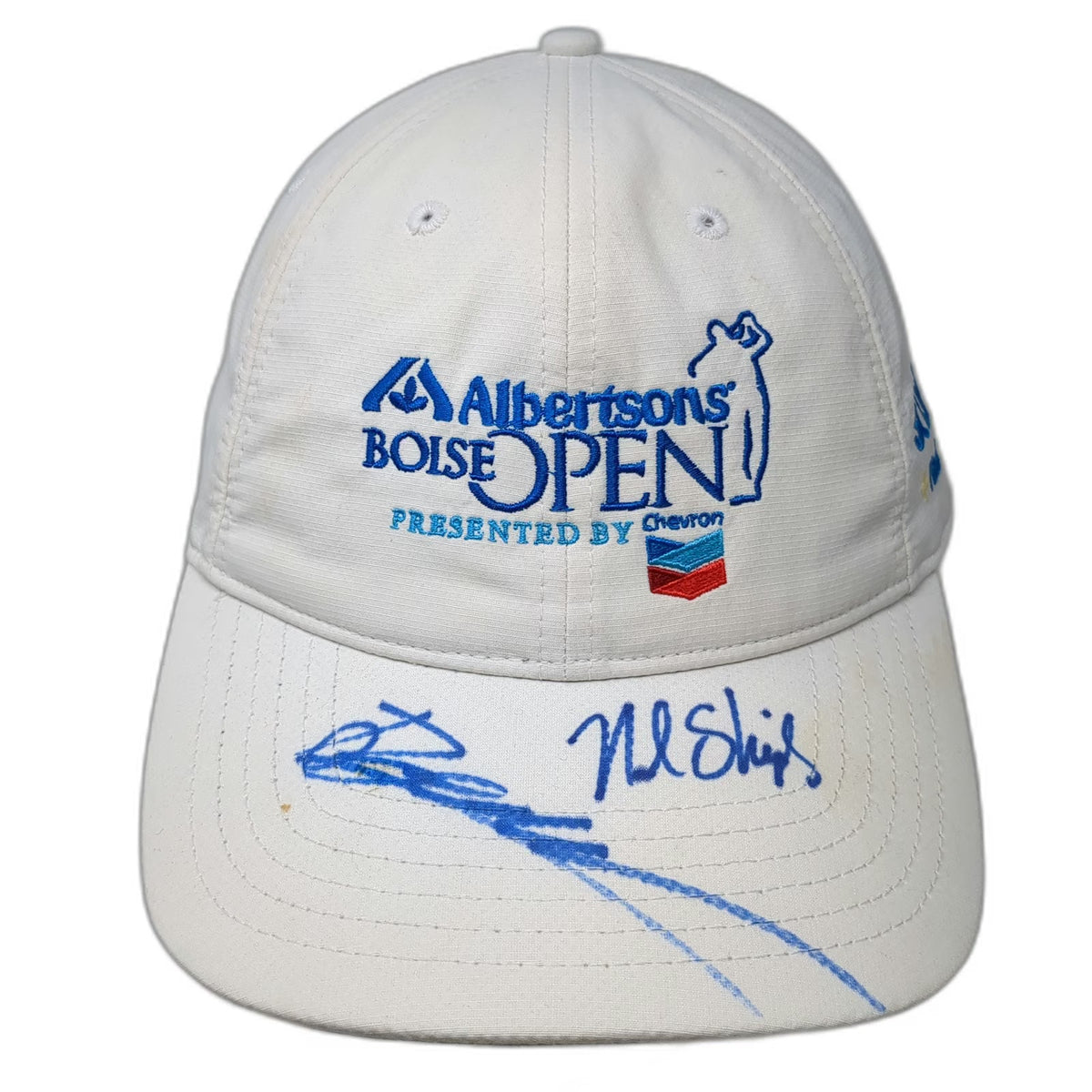 Ivory Headwear Albertsons Boise Open Golf White Baseball Cap One Size Signed Hat
