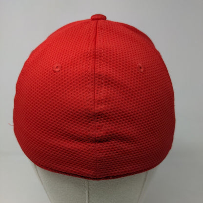 Under Armour Men's Fitted Hat Red Size M/L Embroidered Auctioneer Logo