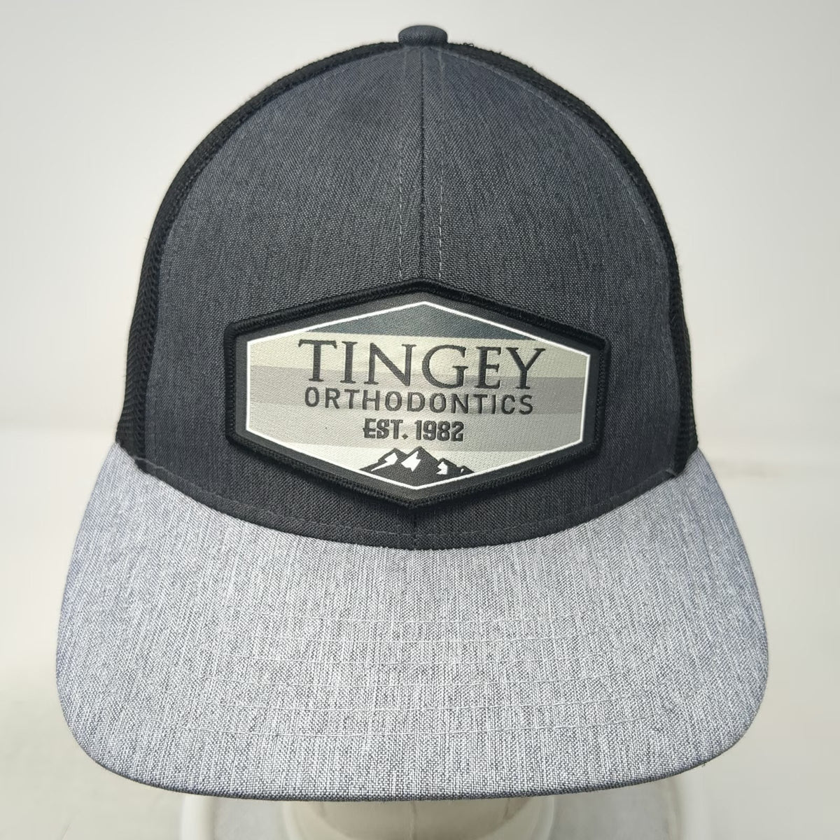 Outdoor Cap Trucker Hat Gray One Size Tingey Orthodontics Snapback Mesh Back