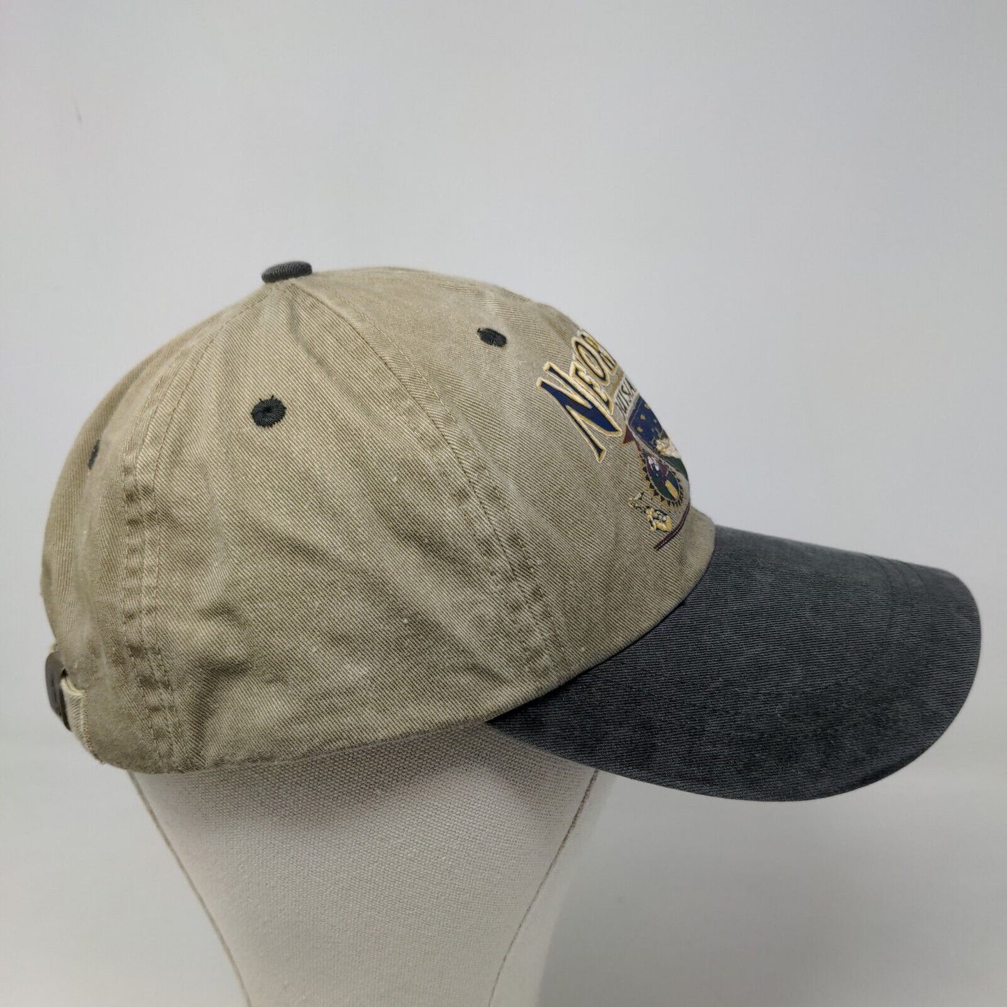 New Orleans Louisiana Men's Slideback Hat Tan Size OSFA Graphic Logo Cotton