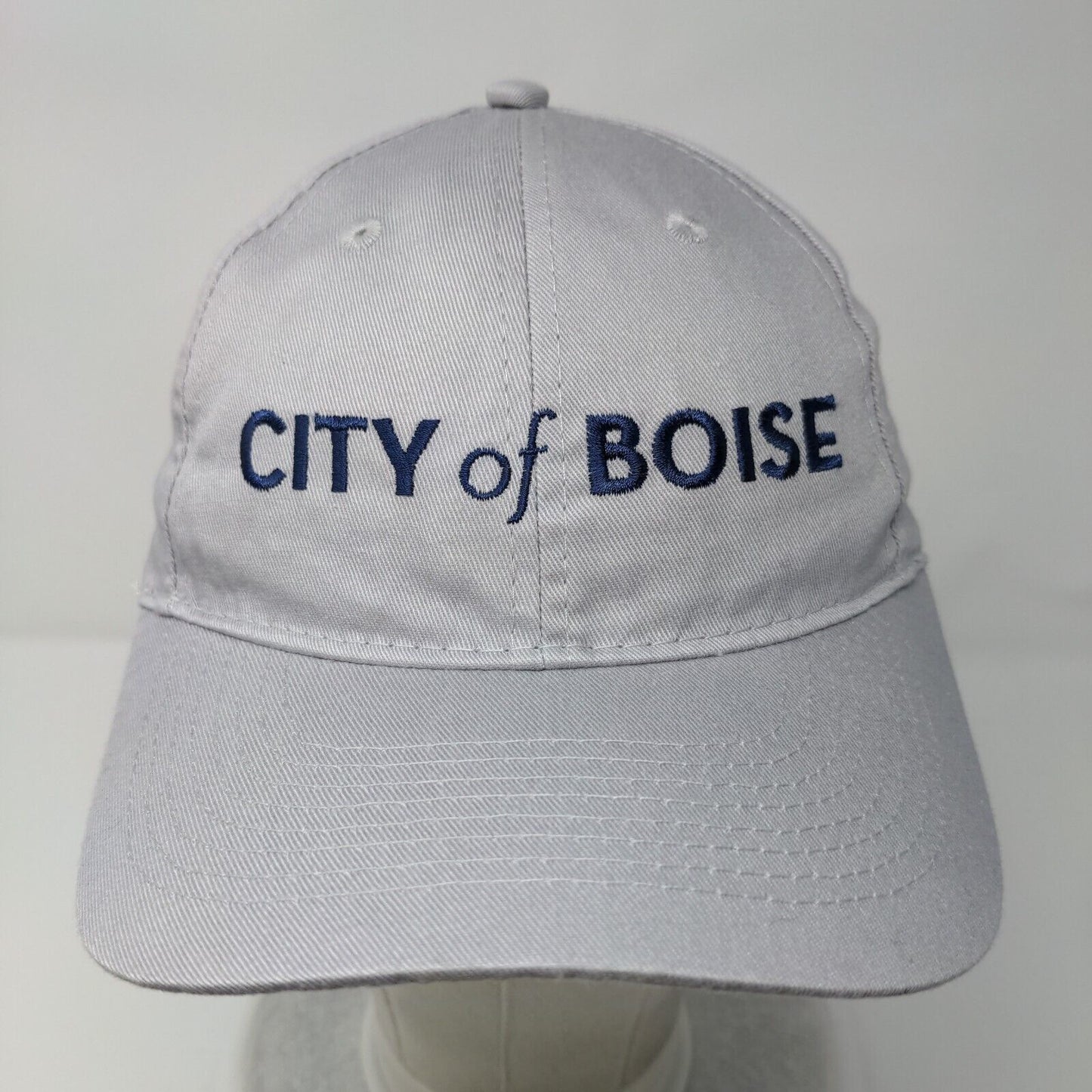 City of Boise Strapback Hat Gray One Size Adjustable Embroidered Port & Company