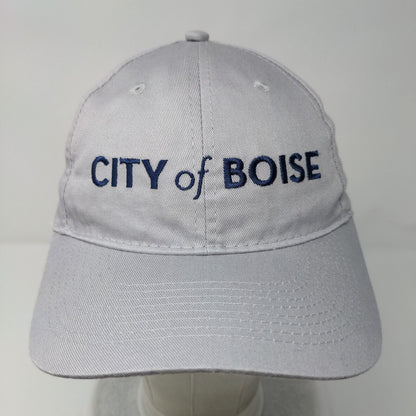 City of Boise Strapback Hat Gray One Size Adjustable Embroidered Port & Company