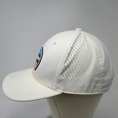 Srixon Trucker Hat White One Size Perforated Performance USA Flag Patch Snapback