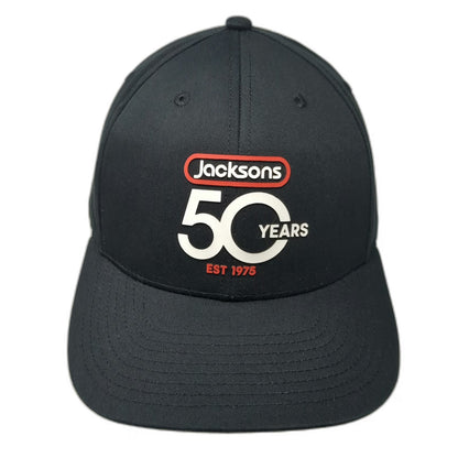 Richardson Snapback Black One Size Hat Jacksons 50 Years Anniversary EST 1975