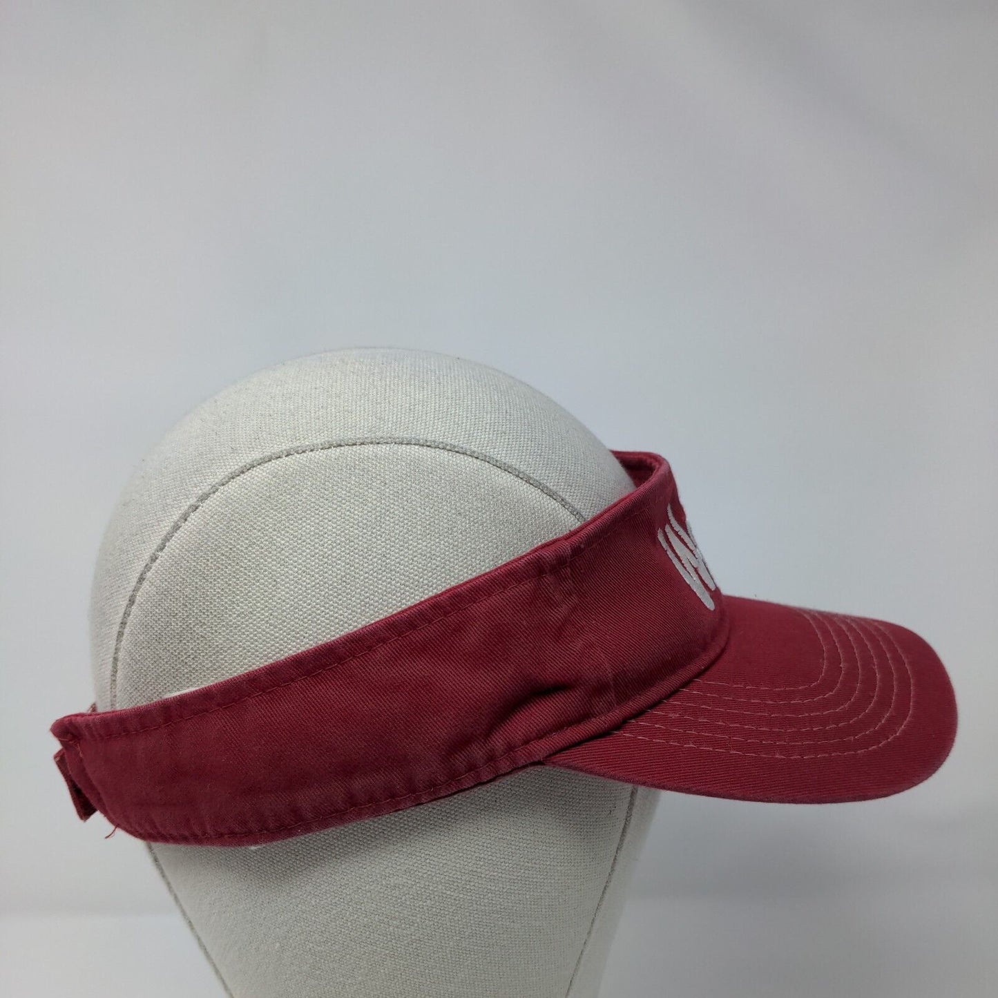 Wendy's Strapback Visor Hat Red OSFA Embroidered Employee Uniform