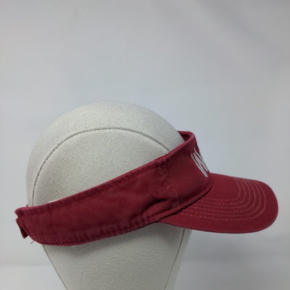 Wendy's Strapback Visor Hat Red OSFA Embroidered Employee Uniform